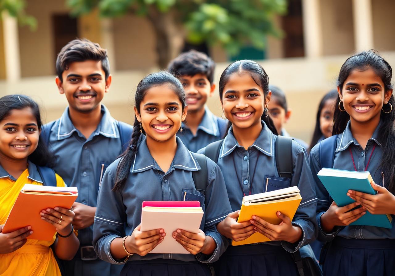 Students of S.M. Matric Hr. Sec. School
